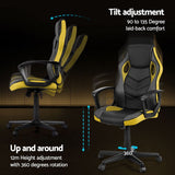 Yellow Accent Gaming Chair