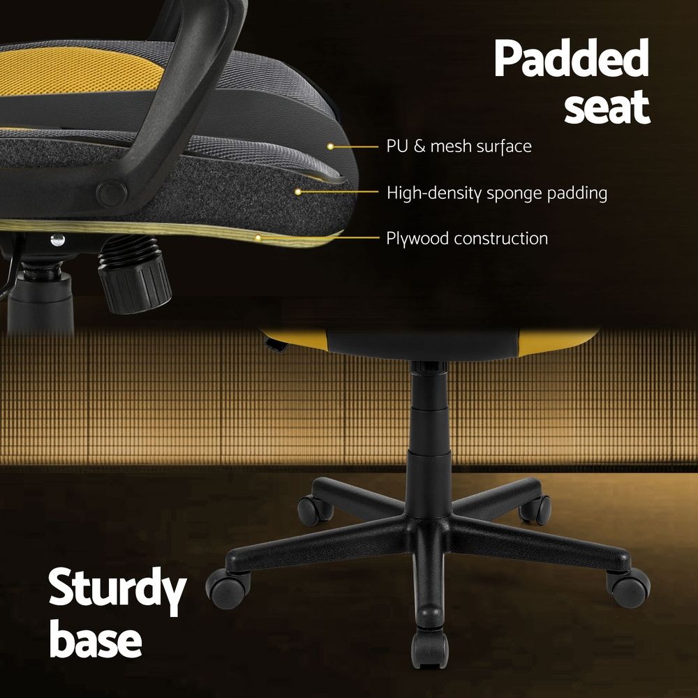 Yellow Accent Gaming Chair