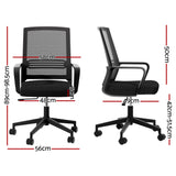 Artiss Mesh Office Chair Mid Back Black