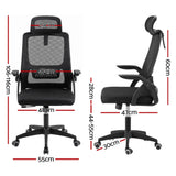 Artiss Ergonomic Office Chair Mesh Deak Chair with Flip-up Arms Adjustable Headrest Black