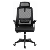 Artiss Ergonomic Office Chair Mesh Deak Chair with Flip-up Arms Adjustable Headrest Black