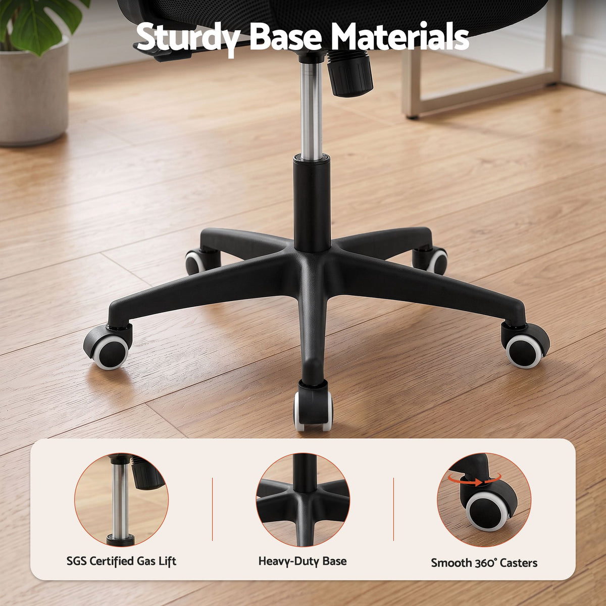 Artiss Ergonomic Office Chair Mesh Deak Chair with Flip-up Arms Adjustable Headrest Black