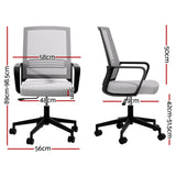 Artiss Mesh Office Chair Mid Back Grey