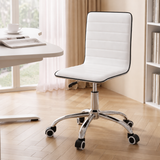 Artiss Office Chair Conference Chairs PU Leather Low Back White