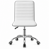 Artiss Office Chair Conference Chairs PU Leather Low Back White