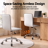 Artiss Office Chair Conference Chairs PU Leather Low Back White
