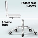 Artiss Office Chair Conference Chairs PU Leather Low Back White