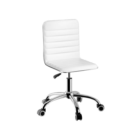 Padded Back and Seat White Office Chair