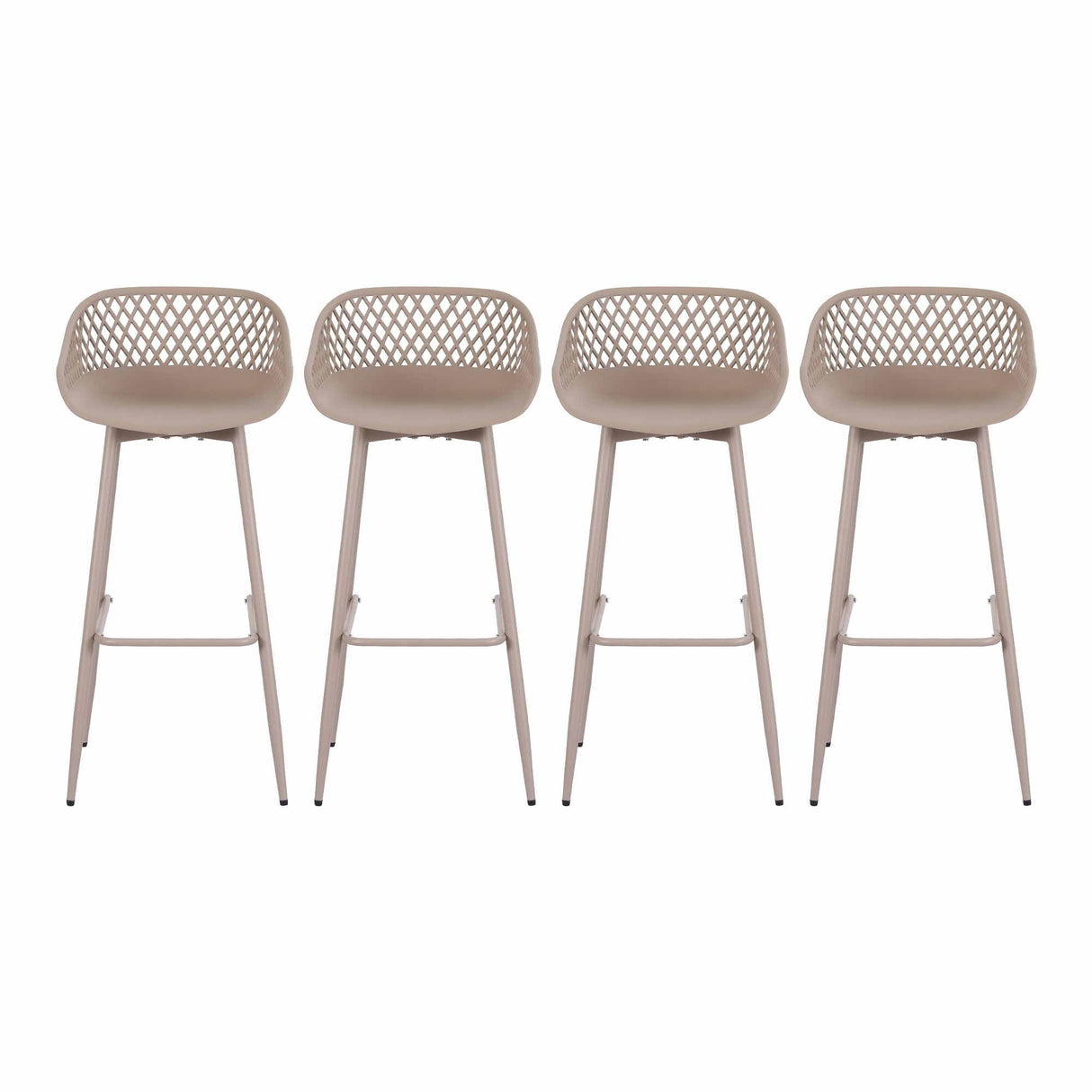 Gardeon 4-Piece Outdoor Bar Stools Plastic Metal Dining Chair Furniture Coffee