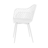 Gardeon 4PC Outdoor Dining Chairs PP Lounge Chair Patio Furniture Garden White
