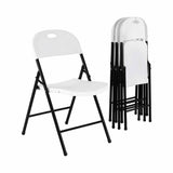 Gardeon 4PC Outdoor Dining Chairs PP Folding Chair Patio Garden Furniture White