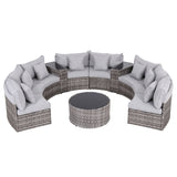 Gardeon 8 Seater Outdoor Sofa Set 11PCS Table Chair Set Garden Rattan Furniture