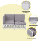 Gardeon 4 Seater Outdoor Sofa Set 5PCS Table Chair Set Garden Patio Furniture