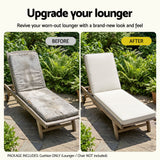 Gardeon Outdoor Chaise Lounge Cushion Lounge Chair Pad Sunbed Mattress Beige