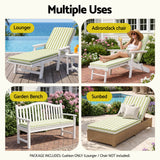 Gardeon Outdoor Chaise Lounge Cushion Lounge Chair Pad Sunbed Mattress Green