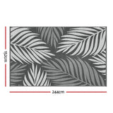Gardeon Outdoor Rugs 152x244cm Large Carpet Reversible Area Mat PP Dual-Sided Patio Rug Leaf