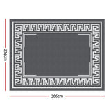 Gardeon Outdoor Rugs 274x366cm Large Carpet Reversible Area Mat PP Dual-Sided Patio Rug Greek Key