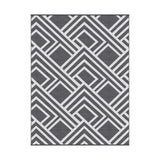 Gardeon Outdoor Rugs 274x366cm Reversible PP Dual-Sided Area Mat Large Carpet Patio Rug Grey