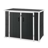 Gardeon 1070L Outdoor Storage Box Garden Shed Lockable Cabinet Tool Organizer Dark Grey
