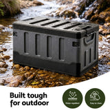 Gardeon Collapsible Outdoor Storage Box 60L Stackable Folding Camping Organizer Black