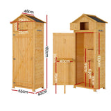 Gardeon Outdoor Storage Cabinet Cupboard Folding Table Tool Organizer Shed Adjustable