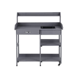 Gardeon Outdoor Potting Bench Table Storage Cabinet Potters Garden Workstation Grey