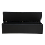 Artiss Storage Ottoman Blanket Box 140cm Leather Black