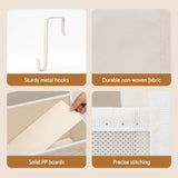Artiss Over Door Storage Hanger Pantry 6-Tier 12 Pockets Fabric Organiser Beige