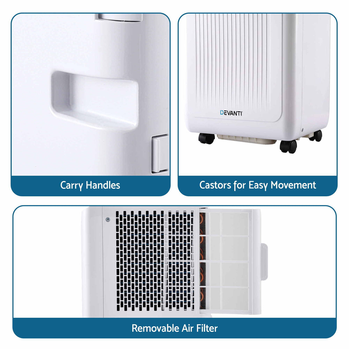 Devanti Portable Air Conditioner 5000 BTU 3-in-1 with Remote Control