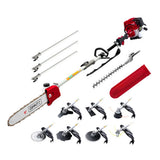 Giantz 4 Stroke Pole Chainsaw Petrol Hedge Trimmer Tree Pruner 12'' 9 In 1