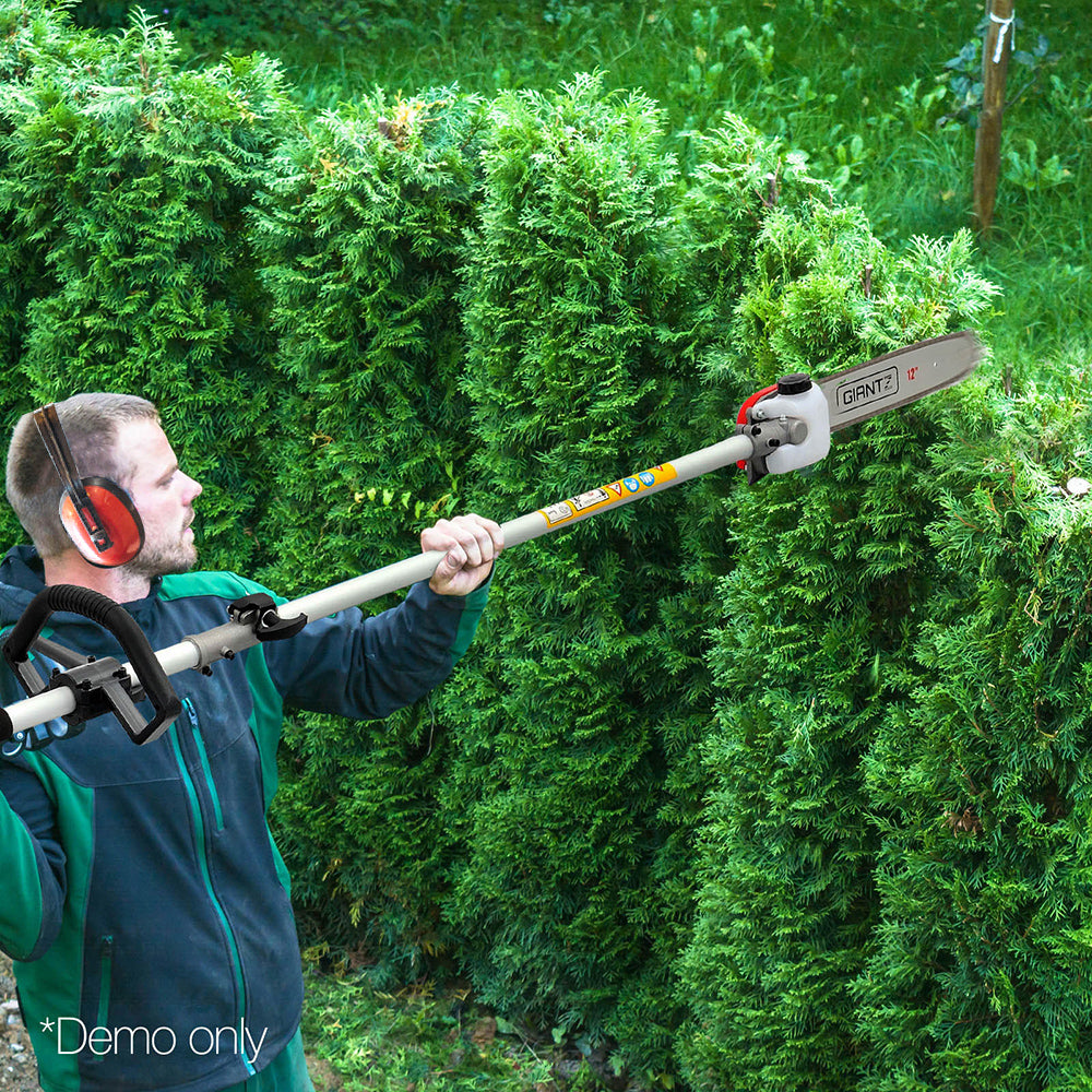 Giantz Pole Chainsaw 2 Stroke Petrol Tree Pruner Long Reach Saw 12 Inch Bar 9 In 1