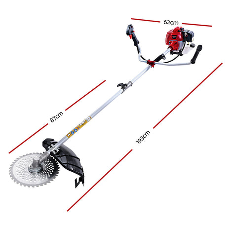 Giantz 2 Stroke Pole Chainsaw Petrol Hedge Trimmer Tree Pruner 7 In 1