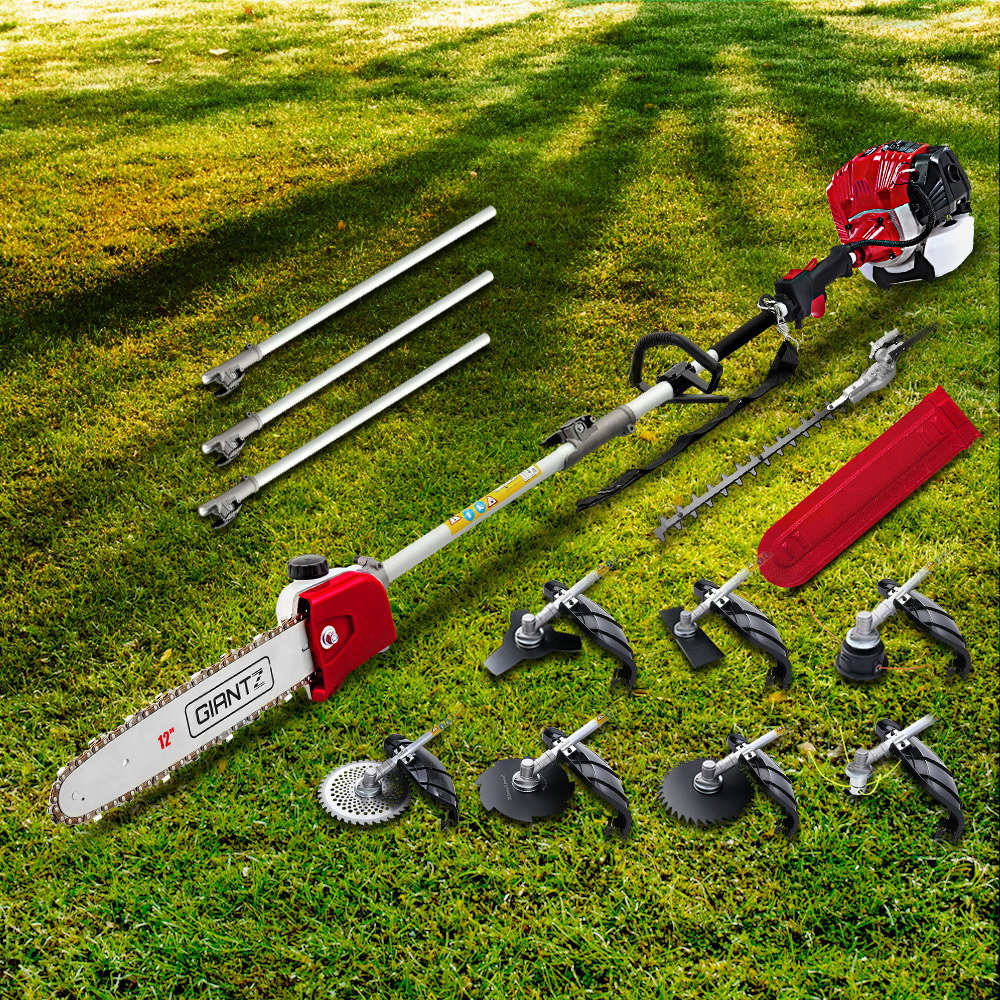 Giantz Pole Chainsaw 2 Stroke Petrol Hedge Trimmer Tree Pruner 9 In 1