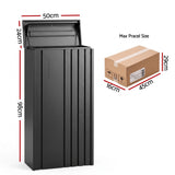 Gardeon Parcel Letterbox Drop Box Package Slot MailBox Black