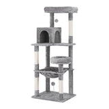 i.Pet Cat Tree 143cm Tower Scratching Post Trees Scratcher Condo House Grey