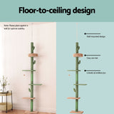 i.Pet Cat Tree Tower Scratching Post Scratcher Floor to Ceiling Cats Bed 290cm