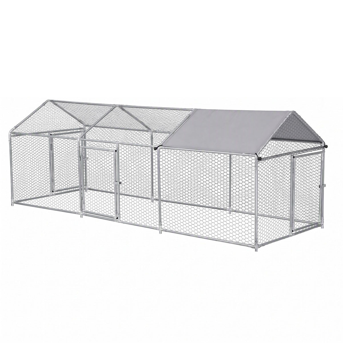 i.Pet Chicken Coop Rabbit Hutch Outdoor Run Walk in Hen Cage Ferret House 2.8x1x1m