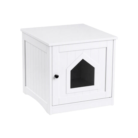i.Pet 49x51cm Cat Litter Box Enclosure Hidden Litter Tray Cabinet White