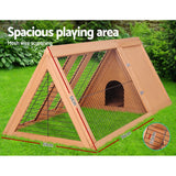 i.Pet Rabbit Hutch Chicken Coop 119cm x 51cm x 44cm Chicken Coop Large Run Wooden Cage Outdoor