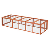 i.Pet Chicken Coop Wooden Pet Run Rabbit Hutch Large Outdoor Cage with Play Area Brown