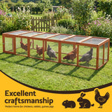 i.Pet Chicken Coop Wooden Pet Run Rabbit Hutch Large Outdoor Cage with Play Area Brown