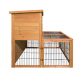 i.Pet Chicken Coop 96cm x 96cm x 100cm Rabbit Hutch Large Run Wooden Cage Outdoor House