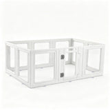 i.Pet Dog Pet Playpen 10 Panels Clear PET Plastic 152x100x57cm for Puppy Exercise