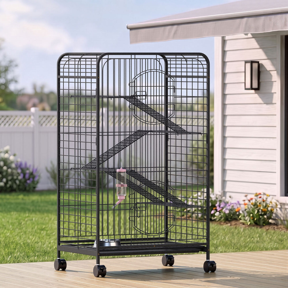 i.Pet Rabbit Cage Indoor Hutch Guinea Pig Bird Ferret Cat Hamster 110cm 4 Level