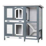 i.Pet Rabbit Hutch Chicken Coop 98cm x 45cm x 92cm Chicken Coop Large Wooden House Run Cage Outdoor