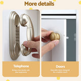 Keezi Kids Kitchen Play Set Wooden Pretend Toys Cooking Children Storage Golden