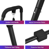 Everfit Dip Station Parallel Bars Heavy Duty Home Gym Stand Calisthenics Black
