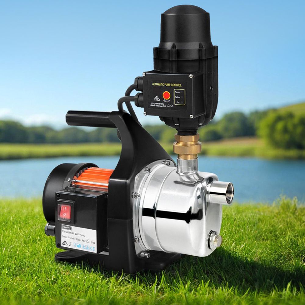 Giantz Garden Water Pump 1500W Max. High Pressure Tank Rain Farm Irrigation Black