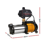 Giantz 4-Stage Water Pump Auto Controller Farm Irrigation Stainless Max. 2000W