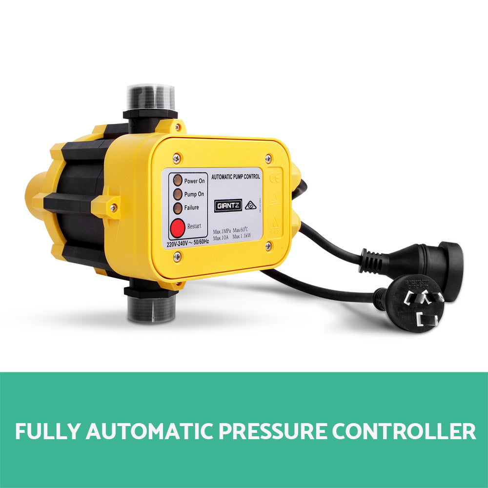 Giantz Garden Water Pump High Pressure 2500W Max 5-Stage Tank Irrigation Transfer Booster Yellow